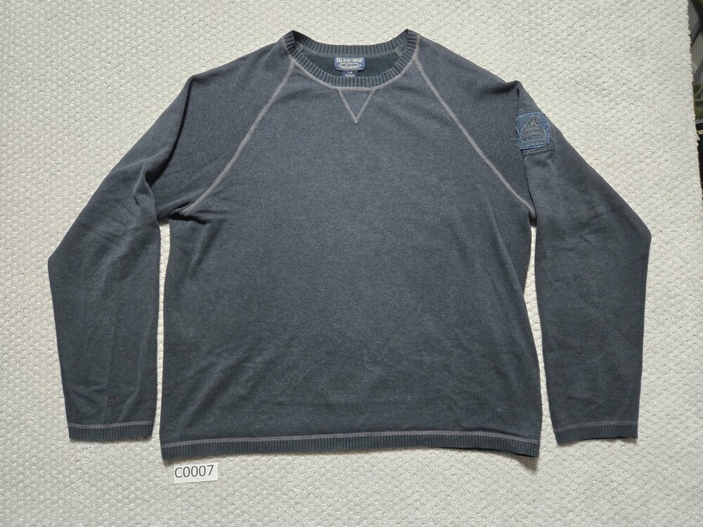 Vintage Polo Jeans Co Ralph Lauren Pullover ~ Men’s Large ~ Dark Gray